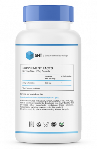 SNT Acetyl L-Carnitine, 90 капсул SNT Acetyl L-Carnitine, 90 капсул