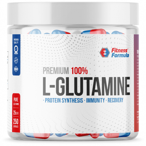 Fitness Formula 100% L-Glutamine, 250 капсул Fitness Formula 100% L-Glutamine, 250 капсул