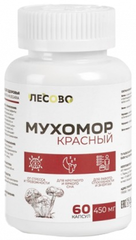 Лесово Мухомор красный, 60 капсул Лесово Мухомор красный, 60 капсул