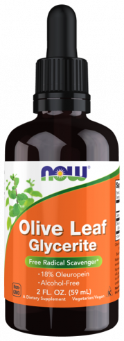 NOW Olive Leaf Glycerite 18%, 59 мл NOW Olive Leaf Glycerite 18%, 59 мл