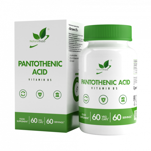 Natural Supp Pantothenic acid, 60 капсул Natural Supp Pantothenic acid, 60 капсул