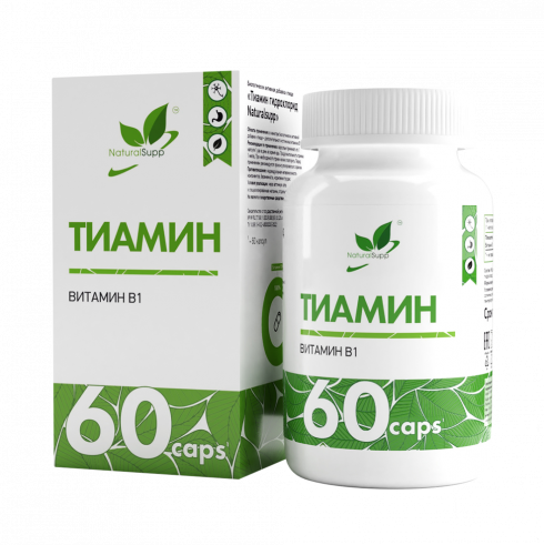 Natural Supp Thiamine HCl, 60 капсул Natural Supp Thiamine HCl, 60 капсул