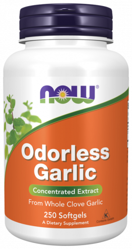NOW Odorless Garlic, 250 капсул