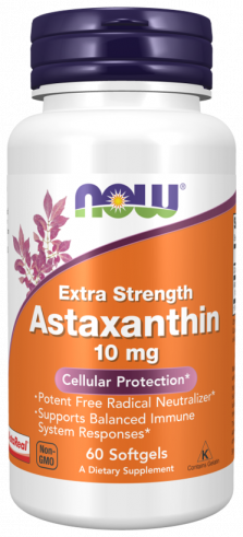 NOW Astaxanthin 10 mg, 60 капсул NOW Astaxanthin 10 mg, 60 капсул