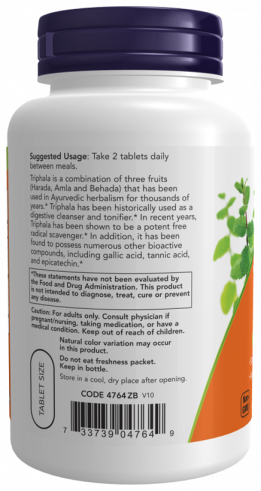 NOW Triphala 500 mg, 120 таблеток NOW Triphala 500 mg, 120 таблеток