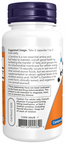 NOW L-Carnitine 250 mg, 60 капсул NOW L-Carnitine 250 mg, 60 капсул