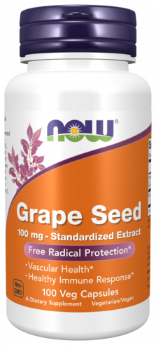 NOW Grape Seed 100 mg, 100 капсул NOW Grape Seed 100 mg, 100 капсул