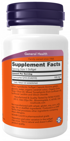 NOW CoQ10 100 mg NOW CoQ10 100 mg