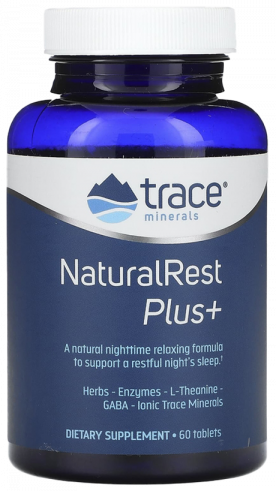 Trace Minerals Natural Rest Plus, 60 таблеток Trace Minerals Natural Rest Plus, 60 таблеток