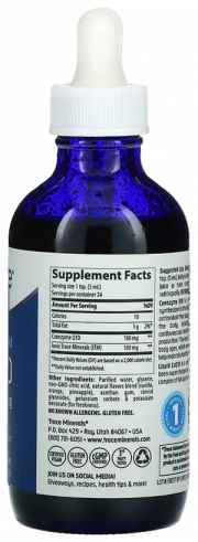 Trace Minerals Liquid CoQ10 100 mg, 118 мл Trace Minerals Liquid CoQ10 100 mg, 118 мл