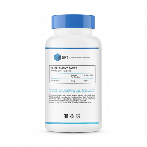 SNT Zinc Picolinate 22 mg, 60 капсул SNT Zinc Picolinate 22 mg, 60 капсул