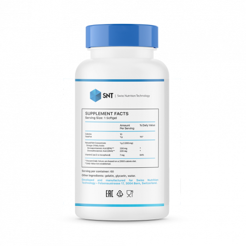 SNT Omega 3 Mega, 60 капсул SNT Omega 3 Mega, 60 капсул