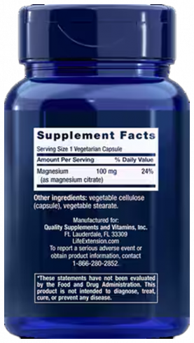 Life Extension Magnesium Citrate 100 mg, 100 капсул Life Extension Magnesium Citrate 100 mg, 100 капсул