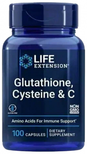 Life Extension Glutathione, Cysteine & C, 100 капсул Life Extension Glutathione, Cysteine & C, 100 капсул