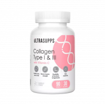 Ultrasupps Collagen type Ⅰ &amp; Ⅲ, 90 капсул