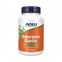 NOW Odorless Garlic, 250 капсул