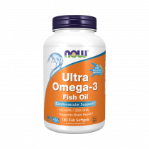 NOW Ultra Omega-3 Fish Oil, 180 капсул